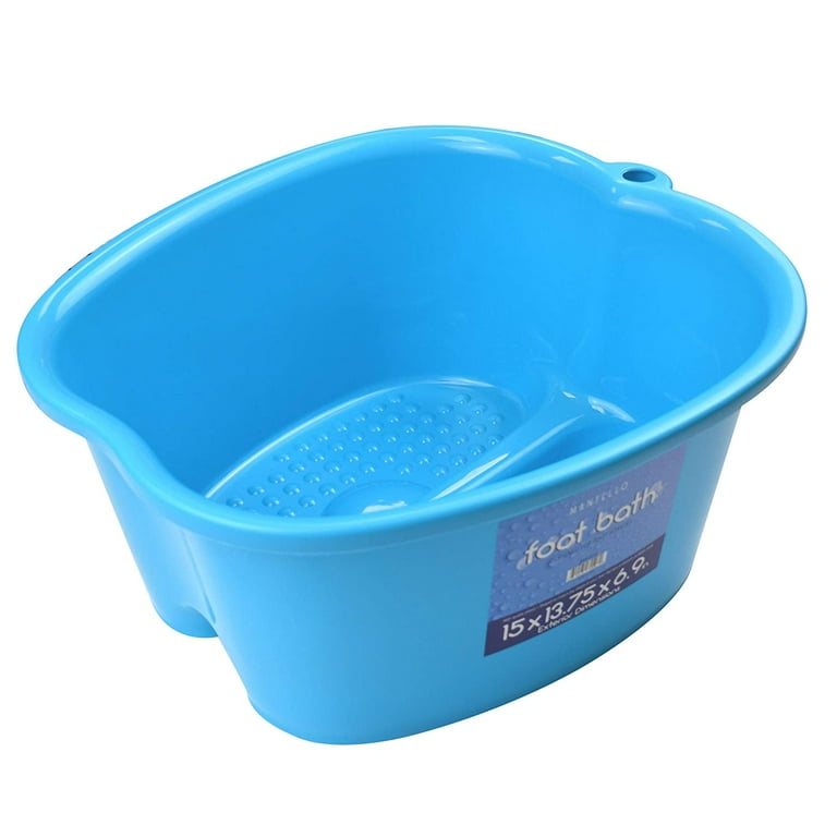 Mantello Foot Soaking Bath Basin At Home Spa Treatment and Massage Extra Large Tub Cold Plunge Tub Blue