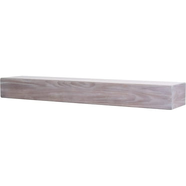 Mantels Direct Austin 48" Floating Wood Mantel Shelf - White Wash