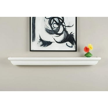 Mantels Direct Colton 60" Floating Wood Fireplace Mantel Shelf - White Paint