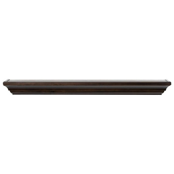 Mantels Direct Colton 72" Floating Wood Fireplace Mantel Shelf - Chocolate