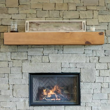 Mantels Direct Dakota 60" Floating Pine Wood Fireplace Mantel Shelf - Golden Pecan