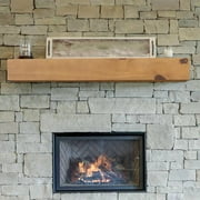 Mantels Direct Dakota 60" Floating Pine Wood Fireplace Mantel Shelf - Golden Pecan