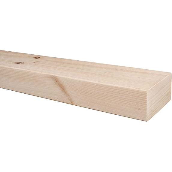 Mantels Direct Vail 72-in x 4-in Farmhouse Wood Fireplace Mantel Shelf - Unfinished