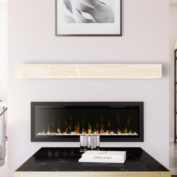 Mantels Direct Vail 72-in x 6-in Farmhouse Wood Fireplace Mantel Shelf - White