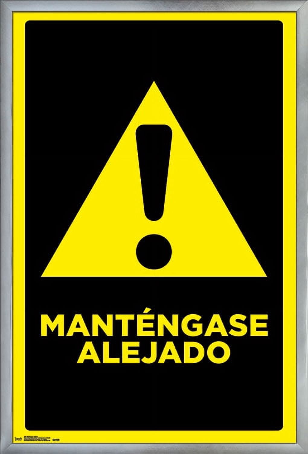 Mantengase Alejado (Keep Out) Wall Poster, 22.375" x 34", Framed