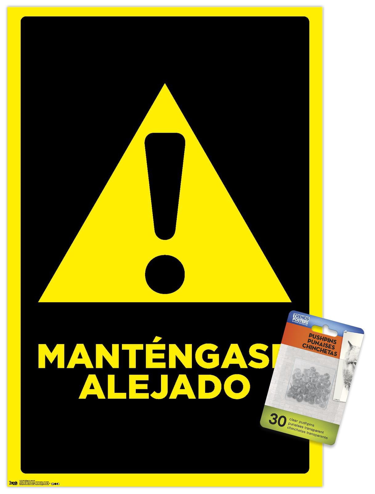 Mantengase Alejado (Keep Out) Wall Poster with Push Pins, 14.725" x 22.375"