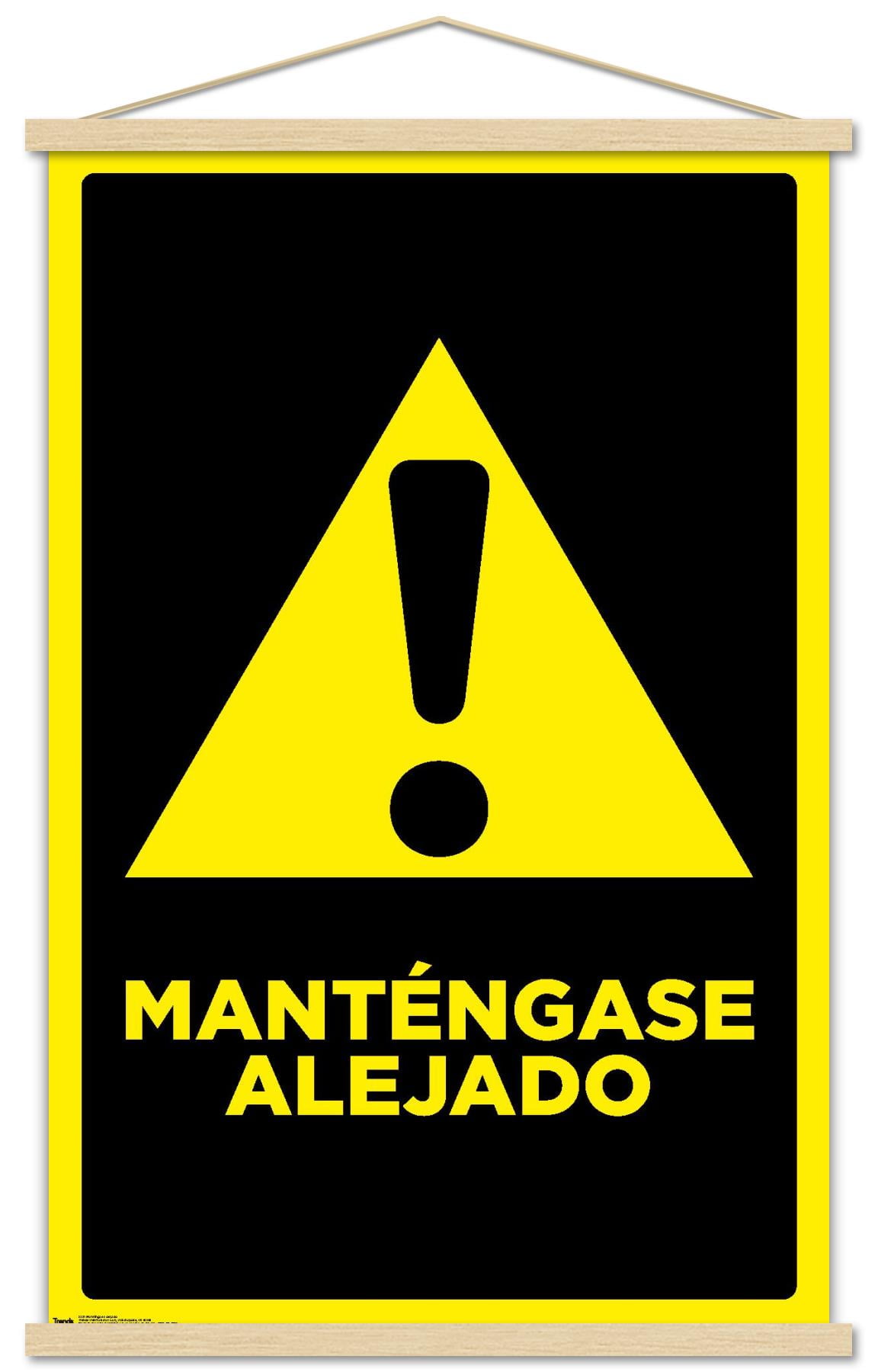 Mantengase Alejado (Keep Out) Wall Poster with Wooden Magnetic Frame, 22.375" x 34"