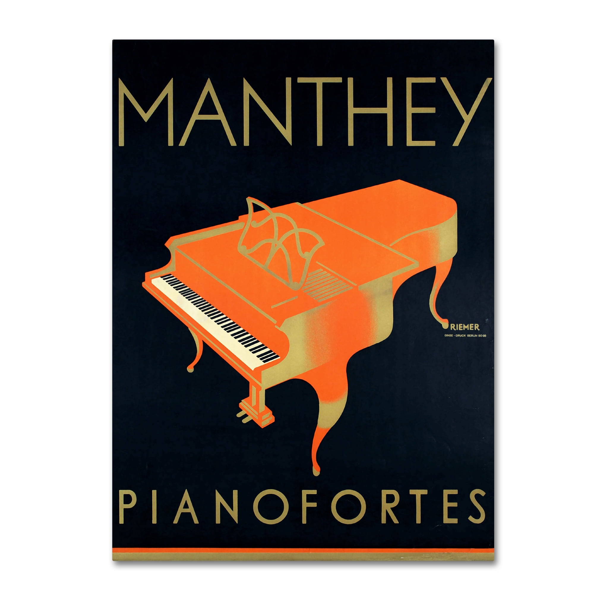 Manthey Piano' Canvas Art by Vintage Apple Collection
