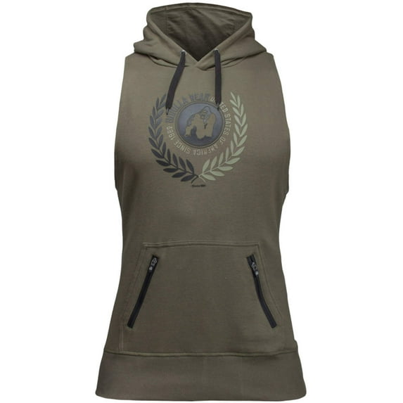 Manti Sleeveless Hoodie - Army Green