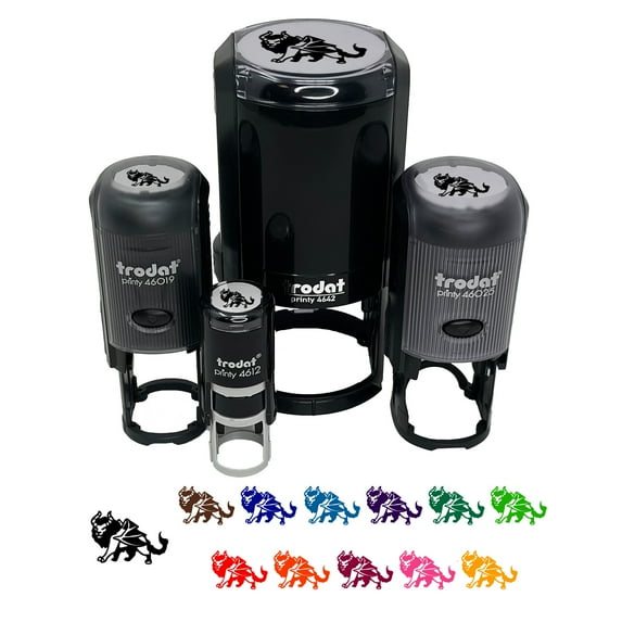 Manticore Greek Mythological Creature Beast Self-Inking Rubber Stamp Ink Stamper - Dry Pad (No Ink) - Mini 1/2 Inch