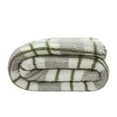 thumbnail image 1 of Mantolok Printed Sherpa to Solid Sherpa Throw 50 x 60 inches, Gray Olive, Adult, 1 of 2