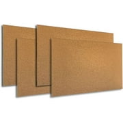 Manton Industrial Cork k Sheets: 18" x 24" x 1/4" Thick (4-PK) Bulletin Boards for Home & Office