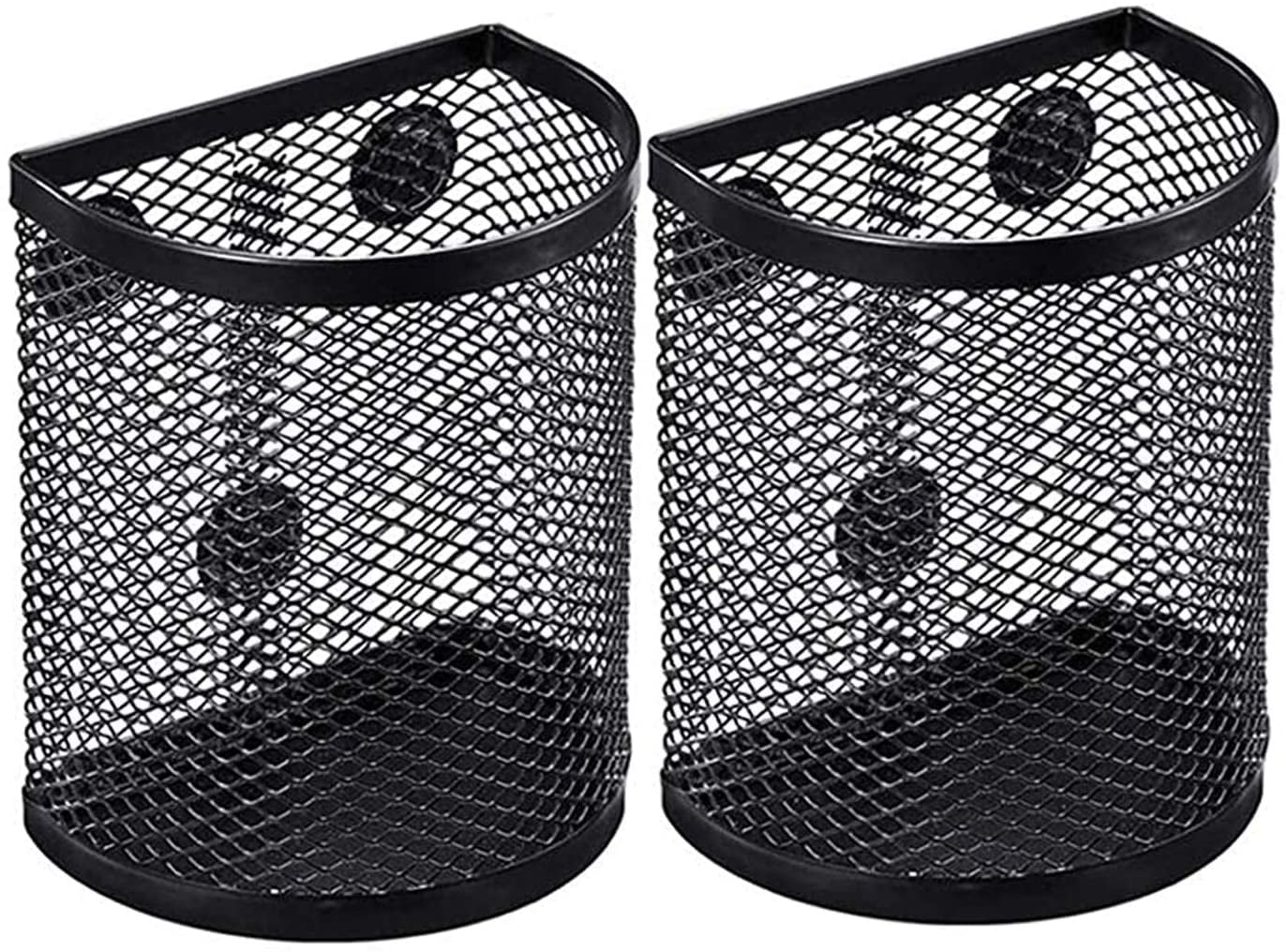 Ganydet White Magnetic Basket, Magnetic Pencil Holder For Whiteboard, Wire Mesh