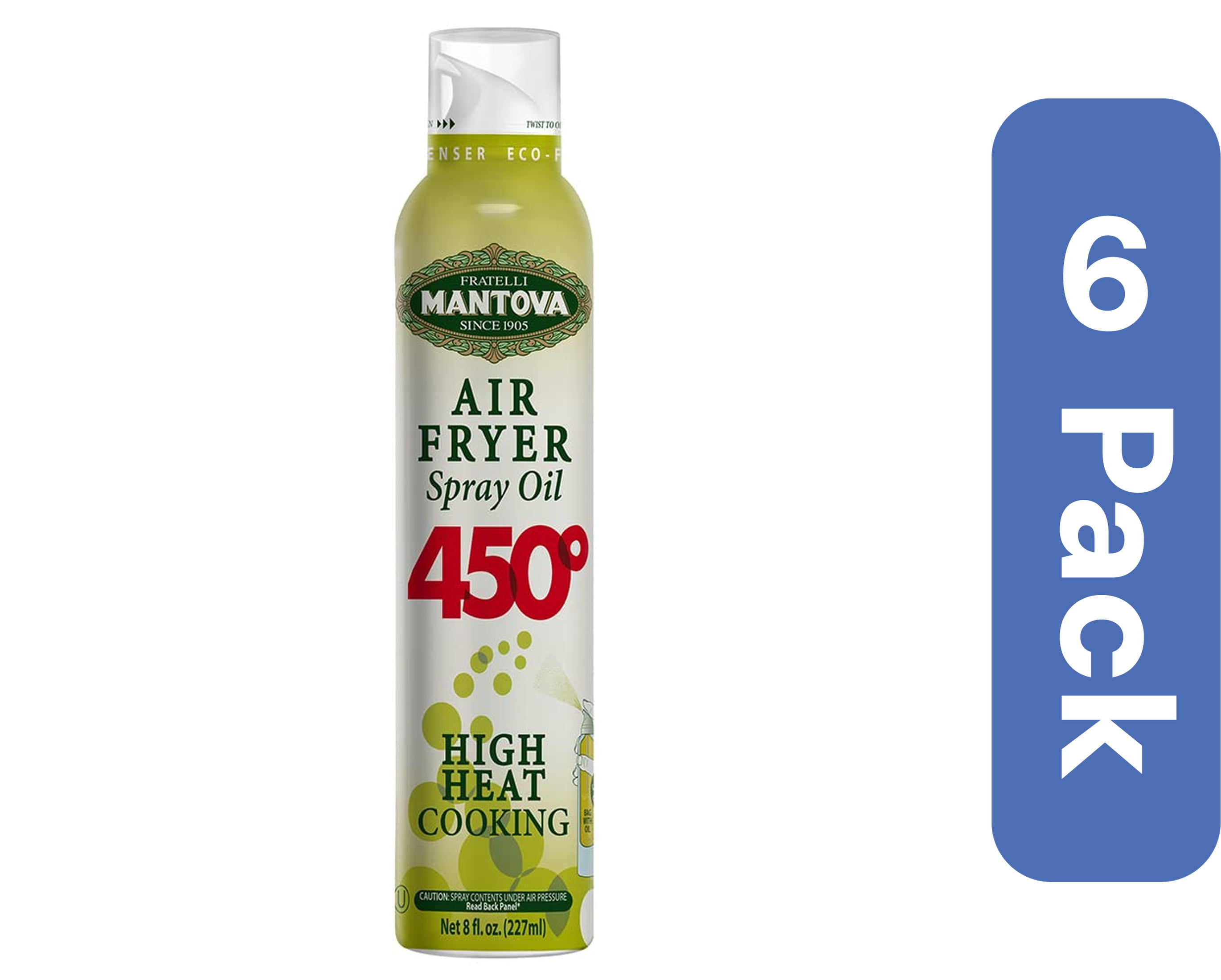 Mantova Air Fryer Olive Oil 450 8 oz (Pack Of 6)