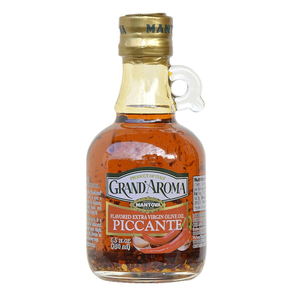 Mantova Grand’Aroma Piccante Flavored Extra Virgin Olive Oil, Made In