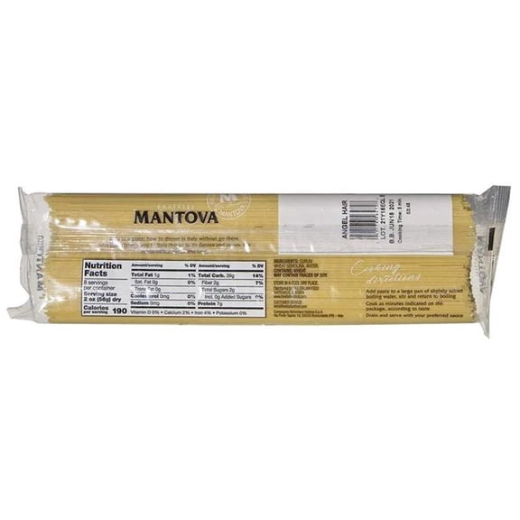 Fratelli Mantova HG2502649 16 oz Angel Hair Bronze Pasta - Case of 12