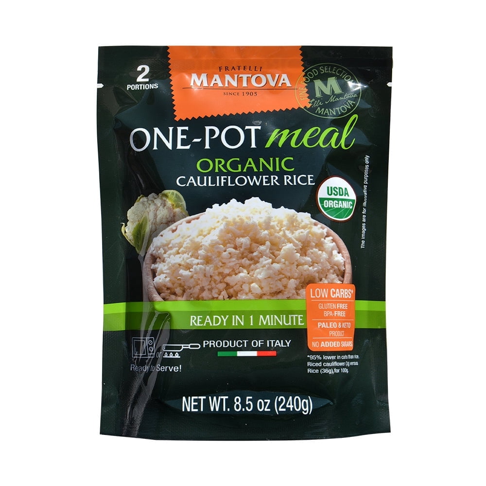 Mantova Organic Cauliflower Rice 8.5 oz (Pack of 2) - Walmart.com