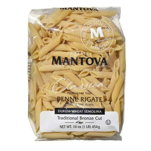 Mantova Traditional Bronze-Die Penne Rigate, 1 lb (Pack of 3)