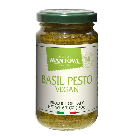 Mantova - Vegan Basil Pesto from Italy - 6.7 OZ, Case of 6