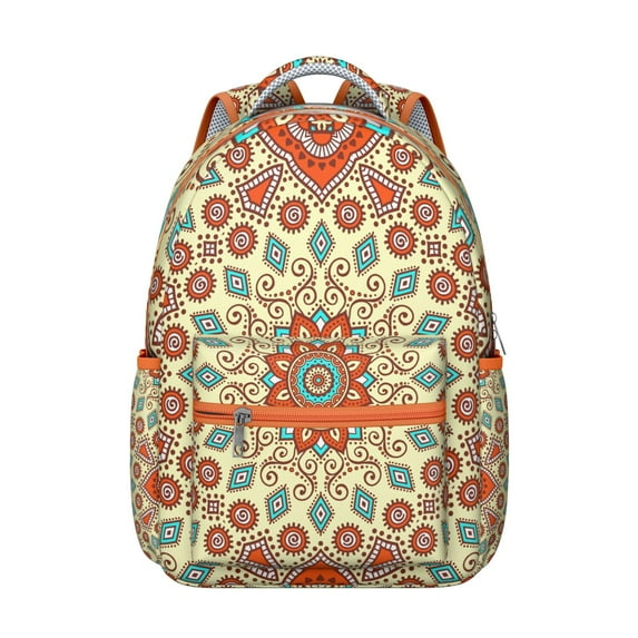Mantra Bohemian Artisan Backpack - Handcrafted & Spacious School Backpack for Men & Women, Stylish Backpack, Great Gift for Students