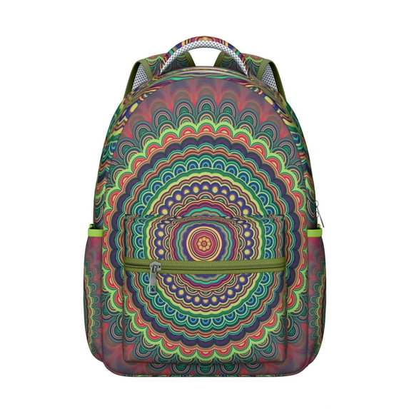 Mantra Bohemian Functional Backpack - Organized & Roomy School Bag for High School & University, Stylish Backpack, Great Gift for Professionals