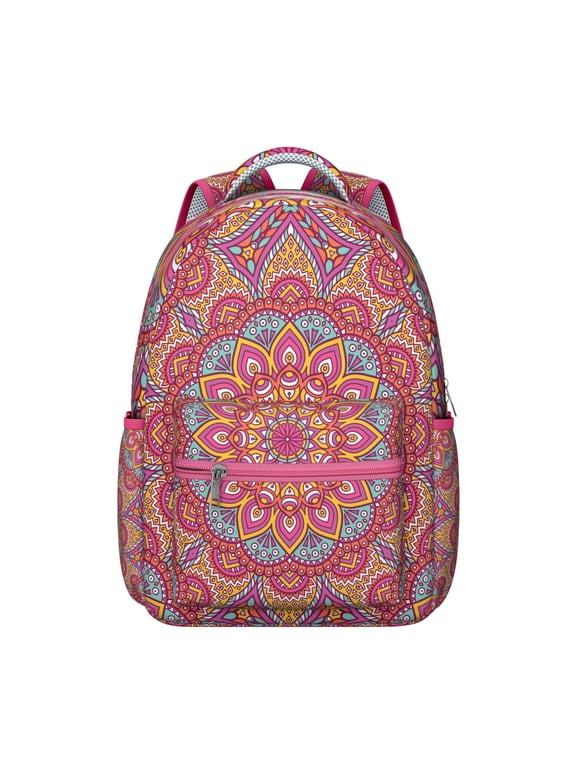 Mantra Bohemian Travel Backpack - Comfortable & Large Capacity Bookbag for College & Office, Durable Laptop Backpack, Great Gift for Back to School