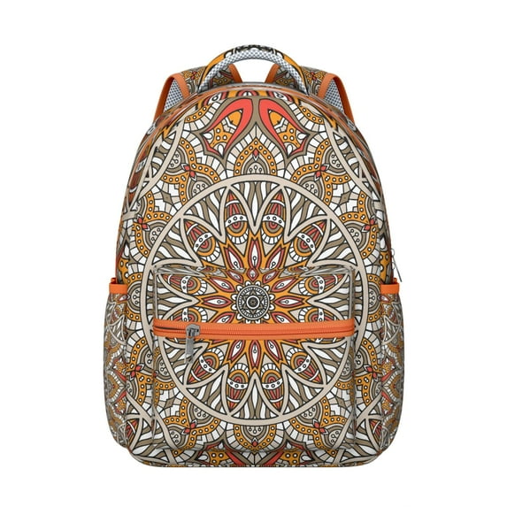 Mantra Boho Statement Print Backpack - Bold & Spacious School Backpack for Work & Study, Durable Backpack, Perfect Gift for Students