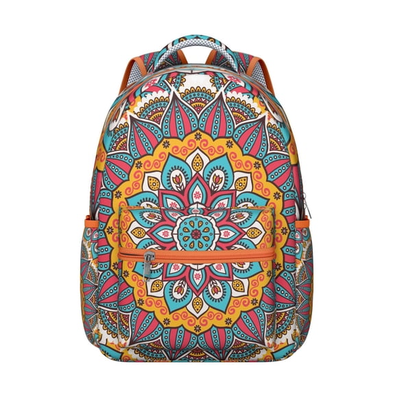 Mantra Geometric Backpack - Trendy Waterproof Bag for Work & Gym, Reflective Stripes for Safety, Fashionable Gift