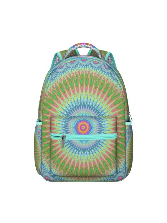 Mantra Gradient Backpack - Ombre Color School Bag with Hidden Pocket, Waterproof Bottom, Artsy Gift for Creatives