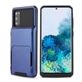 thumbnail image 1 of Mantto 5 Card Slots Holder Case For Samsung Galaxy S21 Ultra, Wallet Back Hidden Rugged Dual Layer PC & TPU 2 in 1 Protection Hybrid Tough Back Armor Phone Skin For Samsung Galaxy S21 Ultra, Blue, 1 of 6
