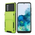 thumbnail image 1 of Mantto 5 Card Slots Holder Case For Samsung Galaxy S21 Ultra, Wallet Back Hidden Rugged Dual Layer PC & TPU 2 in 1 Protection Hybrid Tough Back Armor Phone Skin For Samsung Galaxy S21 Ultra, Green, 1 of 6