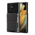 thumbnail image 1 of Mantto 5 Card Slots Holder Case For Samsung Galaxy S22, Wallet Back Flip Hidden Rugged Dual Layer PC & TPU 2 in 1 Protection Hybrid Tough Back Armor Phone Skin For Samsung Galaxy S22, Gray, 1 of 8