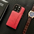 thumbnail image 1 of Mantto Back Flip Case for iPhone 14,Compatible with Magsafe Wireless Charging,Shockproof Premium PU Leather ID Credit Card Slots Kickstand Wallet Anti-Scratch Phone Case,Red, 1 of 9