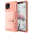 thumbnail image 1 of Mantto Back Folio Cover for iPhone 12 Pro Max Wallet Case, PU Leather Kickstand Credit Card Holder Slots Case, Magnetic Absorption Durable Shockproof Cover For Apple iPhone 12 Pro Max 6.7", Rosegold, 1 of 6