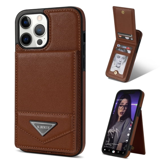 Mantto Back Wallet Case for iPhone 11 Pro Max - Premium PU Leather Phone Case with Card Holder - Shockproof RFID Blocking Flip Kickstand Full Body Protection Cover for iPhone 11 Pro Max - Brown