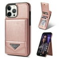 thumbnail image 1 of Mantto Back Wallet Case for iPhone 15 Pro 6.1" - Premium PU Leather Phone Case with Card Holder - Shockproof RFID Blocking Flip Kickstand Full Body Protection Cover for iPhone 15 Pro - Pink, 1 of 10
