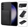 thumbnail image 1 of Mantto Case Compatible with Samsung A14 5G, Hidden Wallet Credit Card Holder Slot Cover Design Back Pocket Classic Slim Premium Leather Hybrid Protective Bumper for Samsung Galaxy A14 5G, Black, 1 of 10