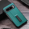 thumbnail image 1 of Mantto Case for Google Pixel 8 Pro , Luxury PU Leather Kickstand [Horizontal & Vertical Metal Stand] Rugged Shockproof Heavy Duty Protection Wireless Charging For Google Pixel 8 Pro, Green, 1 of 7