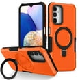 thumbnail image 1 of Mantto Case for Samsung Galaxy A25 5G with Ring Kickstand Dual Layer Military Grade Drop Impact Shockproof Armor Adjustable Bracket Rugged Protective Phone Case for Women Men,Orange, 1 of 9