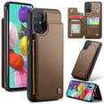 thumbnail image 1 of Mantto Case for Samsung Galaxy A51 4G with Card Holder, Retro PU Leather RFID Blocking Credit Card Slots Double Magnetic Clasp Flip Kickstand Shockproof Phone Cover for Samsung Galaxy A51 4G,Brown, 1 of 9