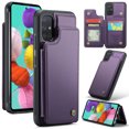 thumbnail image 1 of Mantto Case for Samsung Galaxy A51 4G with Card Holder, Retro PU Leather RFID Blocking Credit Card Slots Double Magnetic Clasp Flip Kickstand Shockproof Phone Cover for Samsung Galaxy A51 4G,Purple, 1 of 9