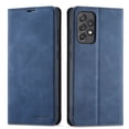 thumbnail image 1 of Mantto Case for Samsung Galaxy A53 5G, Premium Leather RFID Blocking Credit Card Slots Wallet Retro Folio Case Magnetic Clasp Flip Kickstand Shockproof Full Protection Phone Cover, Blue, 1 of 8