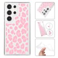 thumbnail image 1 of Mantto Case For Samsung Galaxy S21 Ultra Phone Case,Luxury Leopard Pattern Design Cases Soft Silicone Slim TPU Shockproof Protective Bumper Cover for Women Men, Pink, 1 of 8