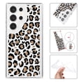 thumbnail image 1 of Mantto Case For Samsung Galaxy S21 Ultra Phone Case,Luxury Leopard Pattern Design Cases Soft Silicone Slim TPU Shockproof Protective Bumper Cover for Women Men, Black+Pink, 1 of 8