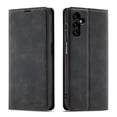 thumbnail image 1 of Mantto Case for Samsung Galaxy S23 FE, Premium Leather RFID Blocking Credit Card Slots Wallet Retro Folio Case Magnetic Clasp Flip Kickstand Shockproof Full Protection Phone Cover, Black, 1 of 1