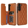 thumbnail image 1 of Mantto Case for Samsung Galaxy S24 FE Back Wallet Case, Card Slots Holder RFID Blocking Luxury PU Leather Shockproof Cover, Double Magnetic Buttons Kickstand Case for Galaxy S24 FE, Brown, 1 of 7