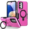 thumbnail image 1 of Mantto Case for Samsung Galaxy S25 with Ring Kickstand Dual Layer Military Grade Drop Impact Shockproof Armor Adjustable Bracket Rugged Protective Phone Case for Women Men,Pink, 1 of 9