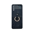 thumbnail image 1 of Mantto Case for Samsung Galaxy Z Flip 3 Shining Sparkle Glitter Back Cover, with Rhinestone Metal Finger Ring Holder  Slim Lightweight Rugged PC Shockproof Case for Samsung Galaxy Z Flip 3,Black, 1 of 9