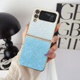 thumbnail image 1 of Mantto Case for Samsung Galaxy Z Flip4 Electroplated Sparkle Glitter Gradient Cover, Rugged Shockproof Non-Slip Slim Folding Case for Samsung Galaxy Z Flip4 Women Girls,Blue, 1 of 6