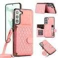 thumbnail image 1 of Mantto Case for Samsung S21 Plus,Wallet Phone Case Cute Leather Case with Card Holder Crossbody Cover for Women Girls Strap Wristlet RFID Blocking Shockproof for Samsung Galaxy S21 Plus,Rosegold, 1 of 8